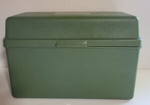 Sterling Green Recipe Holder Storage File Card Box 530 USA 4.5x8.5" Vintage 1966